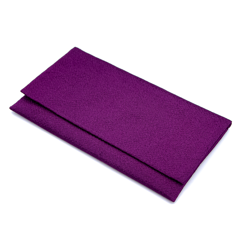 念珠ケース L 縮緬 無地 パープル マジックテープ式 | 【公式】創価